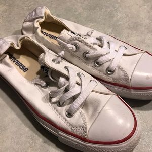 White Converse slip on